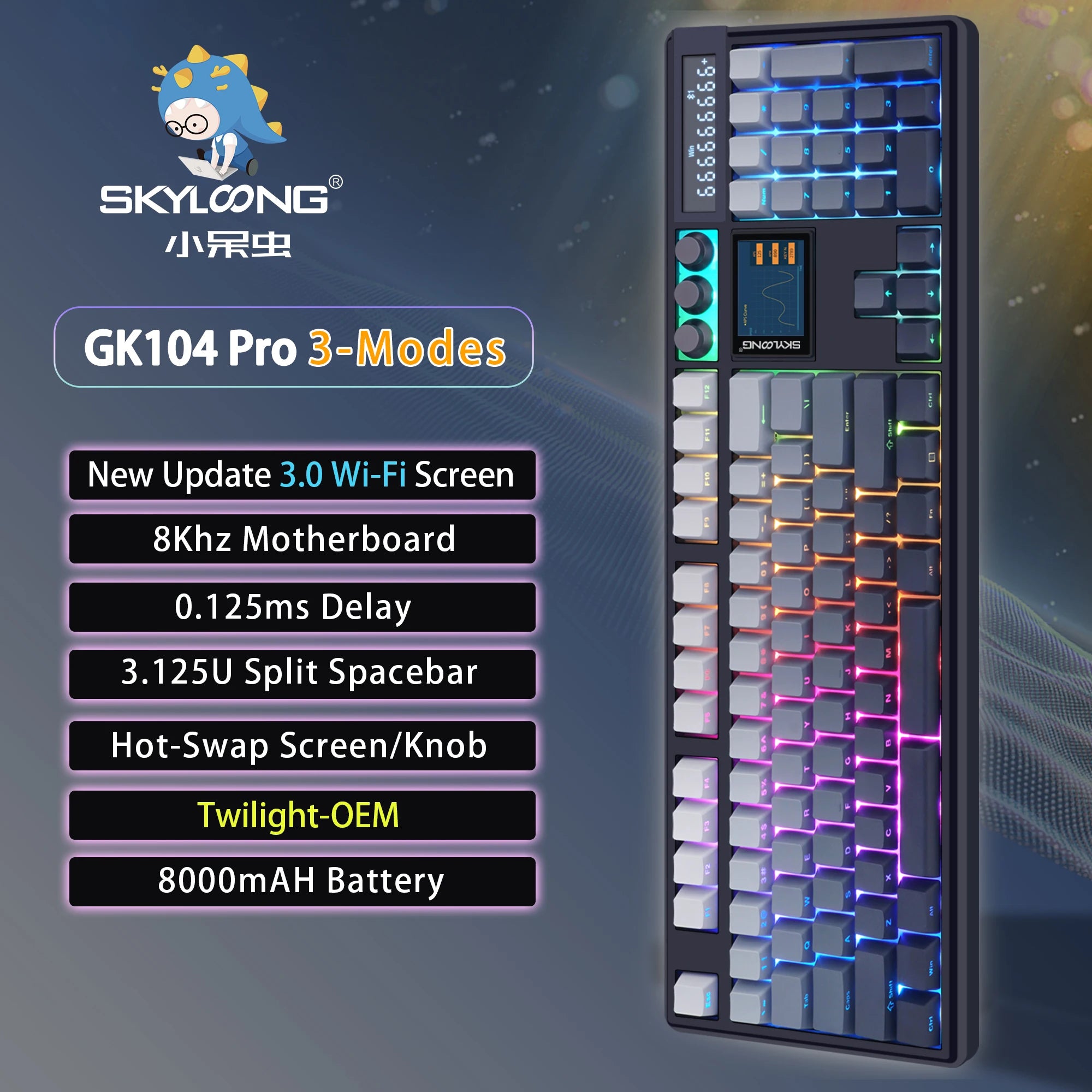 Wireless RGB Hot-Swappable Keyboard