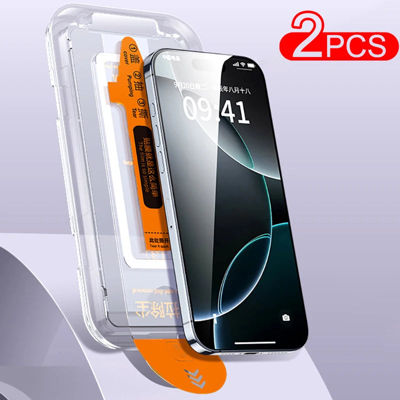 2PCS Full-Coverage Tempered Glass Screen Protector