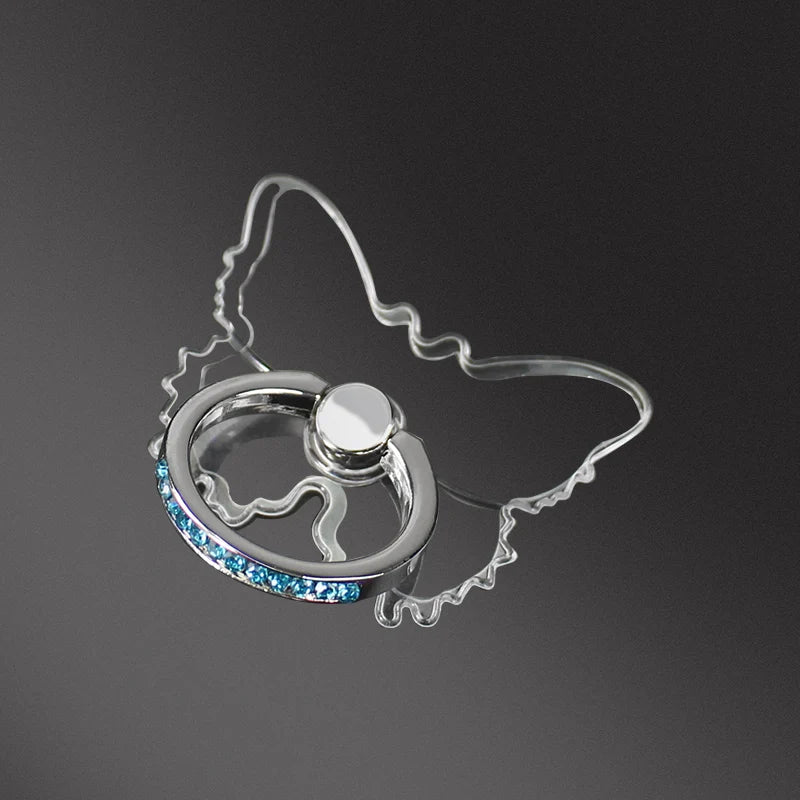 Transparent Butterfly Phone Ring Stand