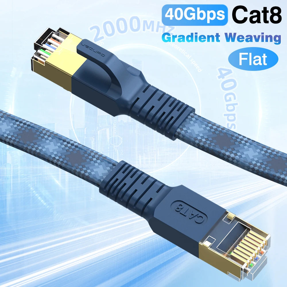 40Gbps Gradient-Colored Cat8 Network Cable