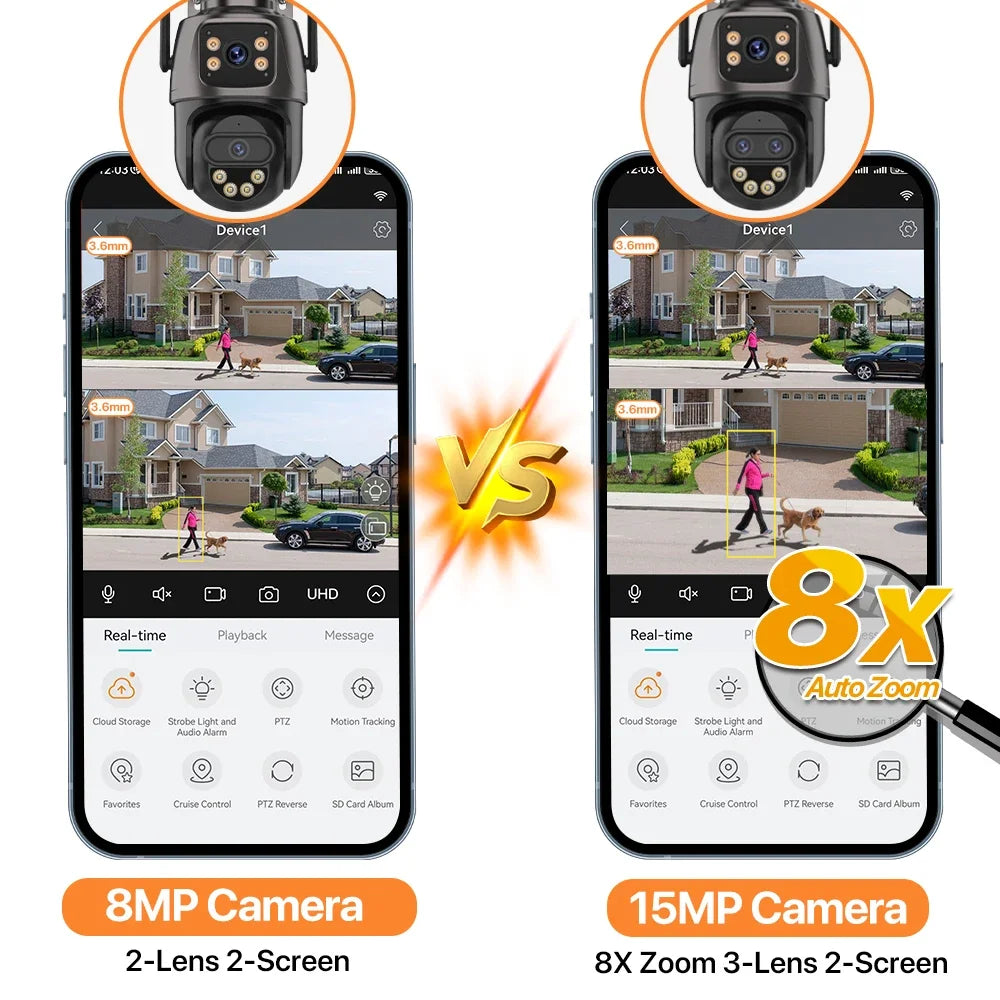 15MP PTZ WiFi Security CCTV Surveillance