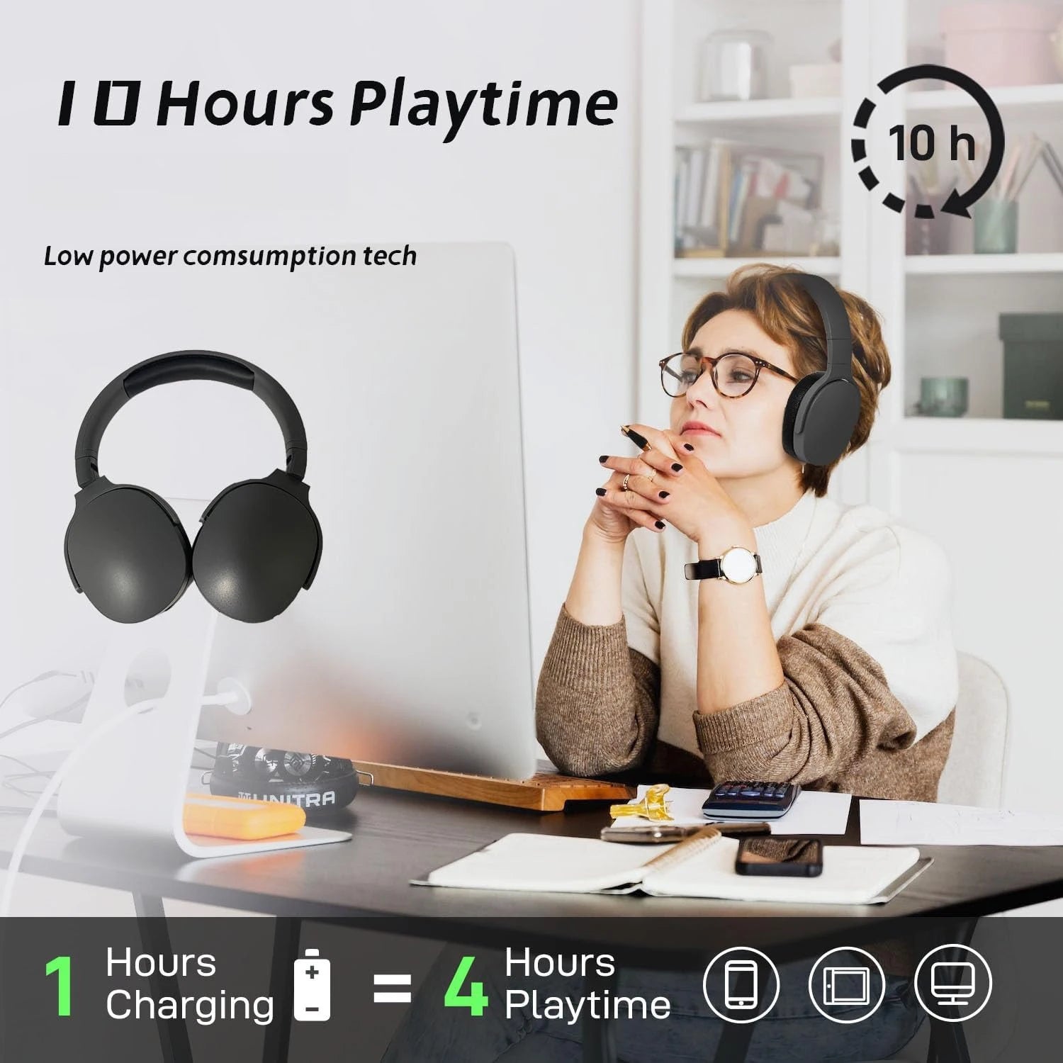 9D Surround Sound Wireless Headphones