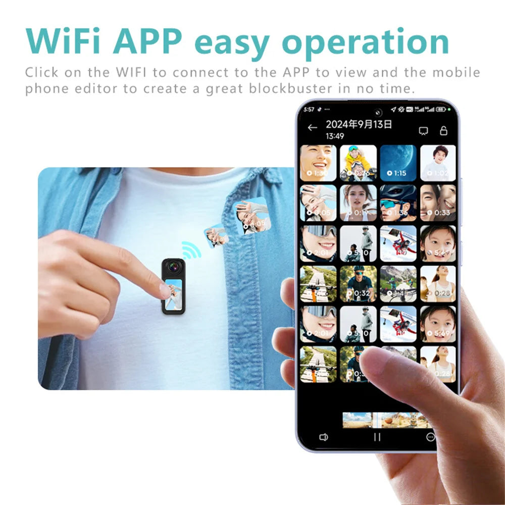 Mini 2.7K Thumb Action Camera