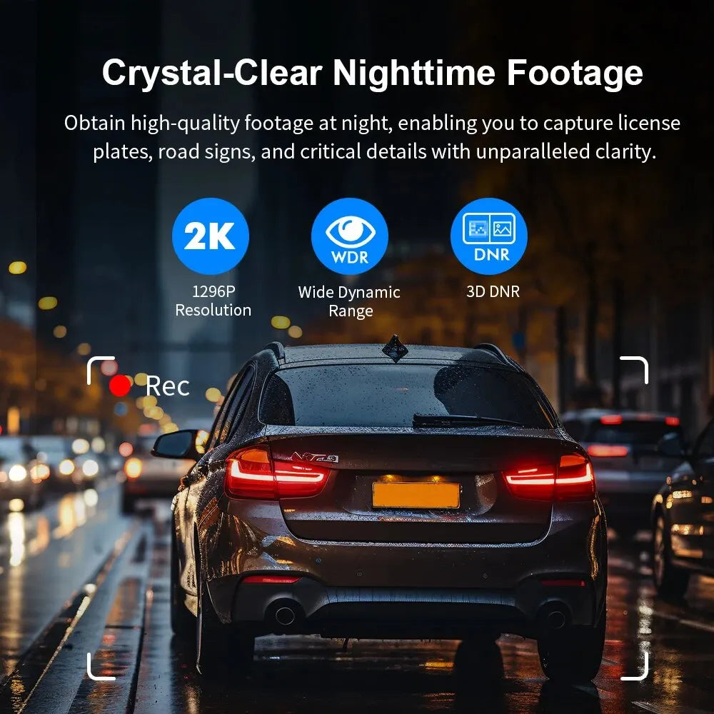 2K Car DVR Cam with WiFi & Night Vision