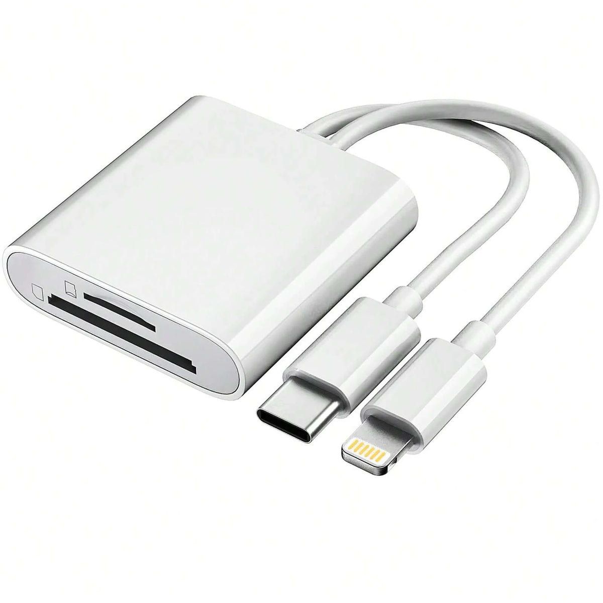 2-in-1 Lightning USB-C Card Reader