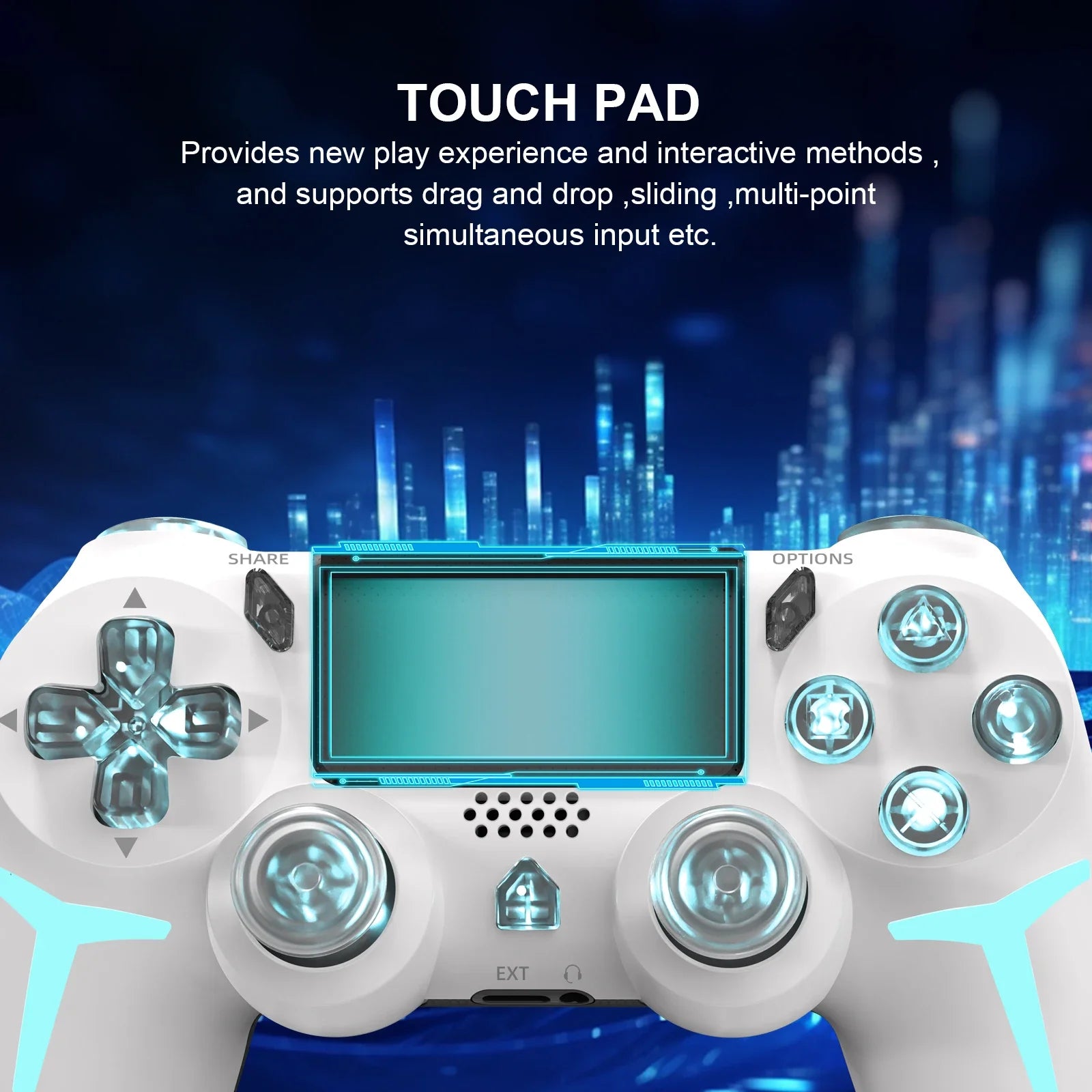RGB Light Wireless Game Controller For PS4