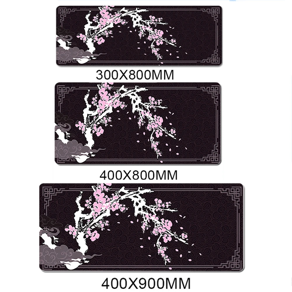 Flower Pattern Extended Desk Mat