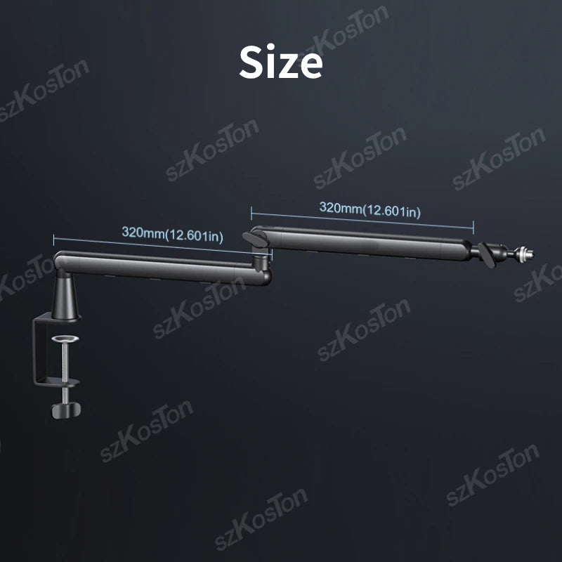 Adjustable Cable-Managed Microphone Stand