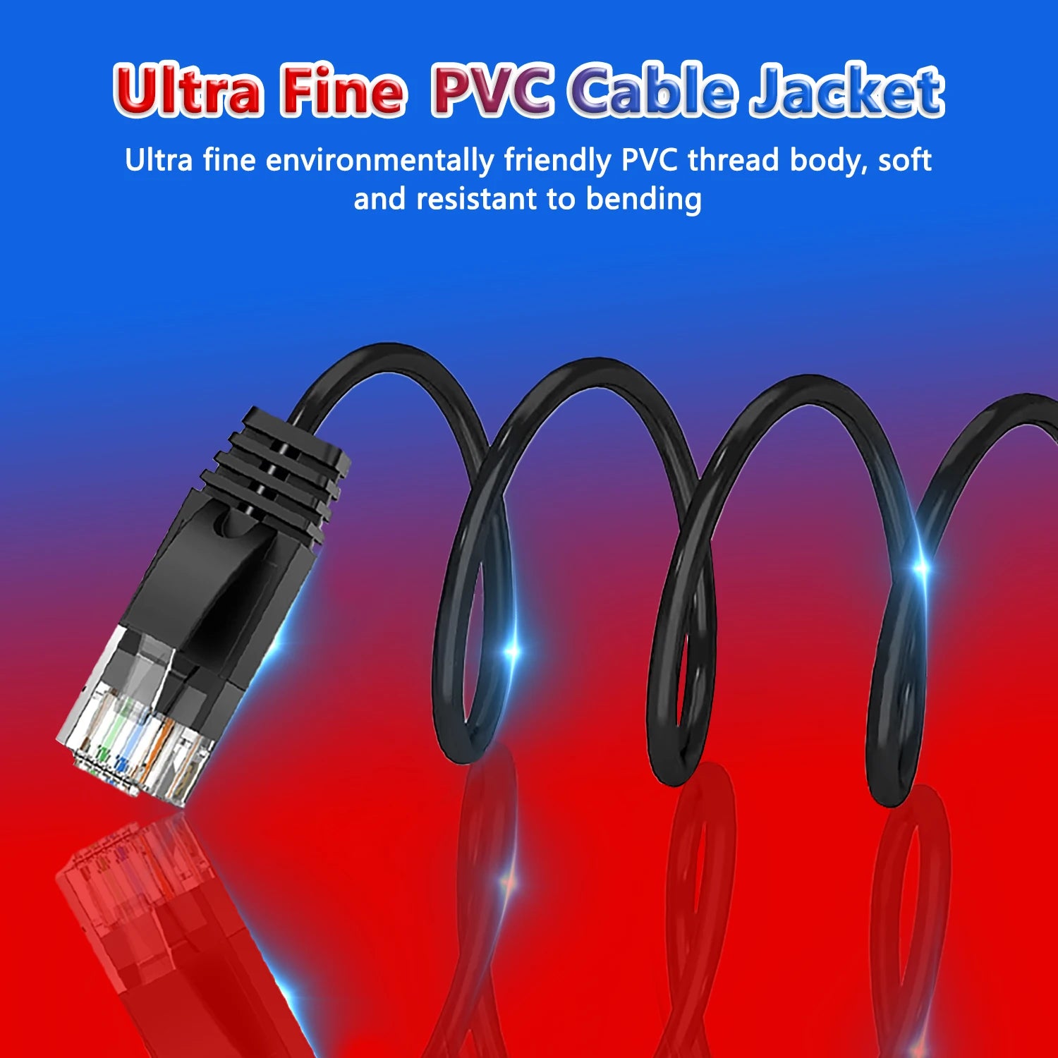 10Gbps Slim Cat6A Network Patch Cable