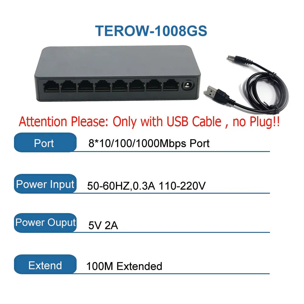 5/8-Port Gigabit Mini Ethernet Switch