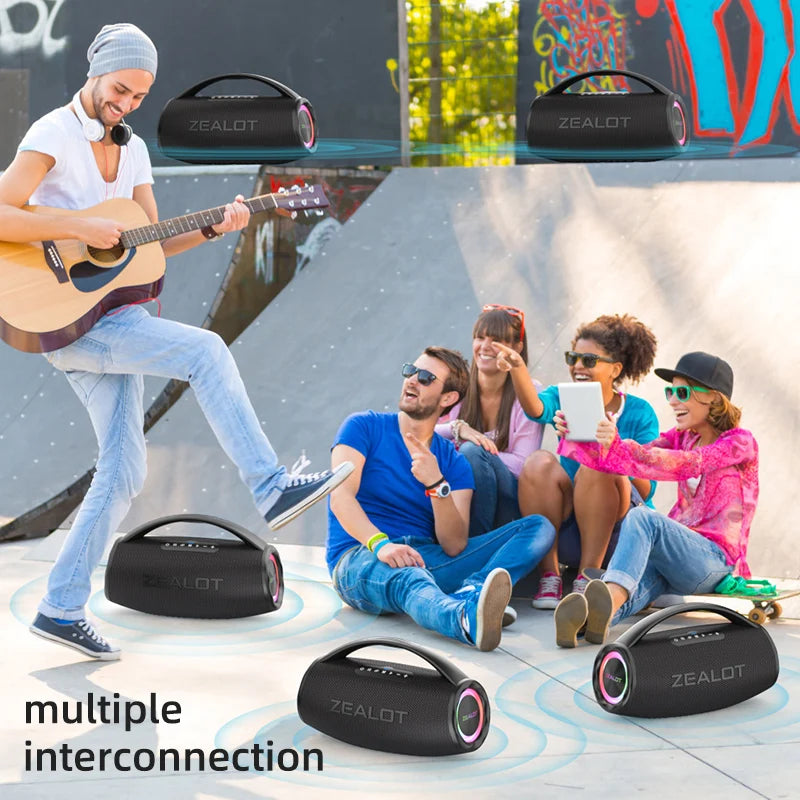 80W Wireless Party Speaker with RGB Lights