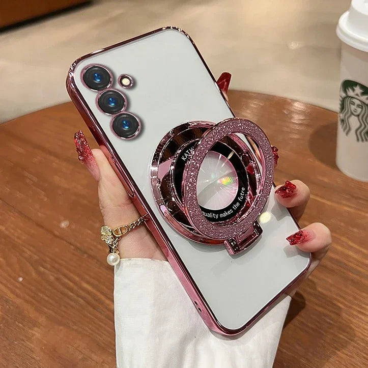 Glitter Ring Holder Case for Samsung Galaxy S24 S25