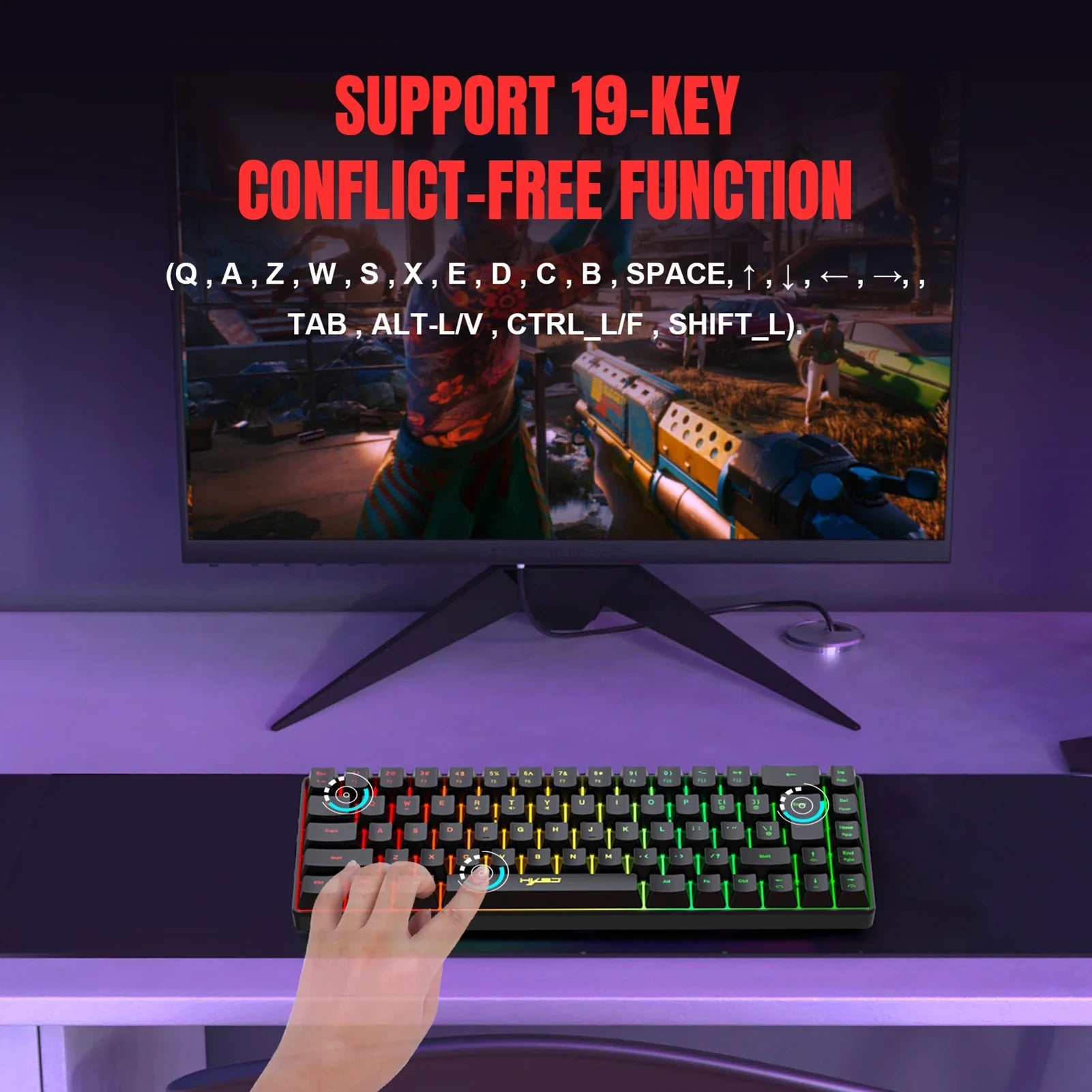 Mechanical Feel Wired Gaming Keyboard