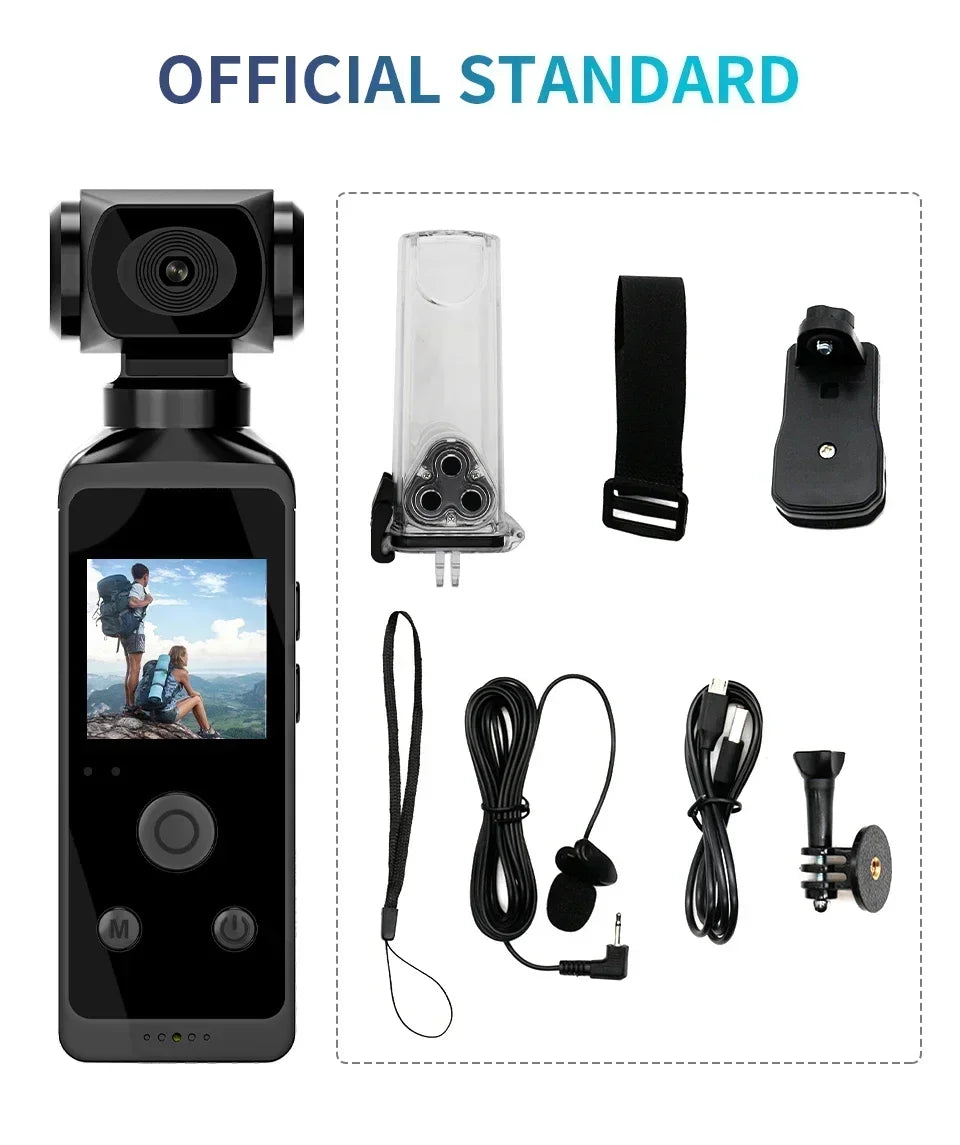 270° Rotatable 4K Pocket Action Camera