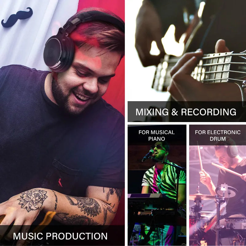 DJ Headphones With Microphone Over Ear