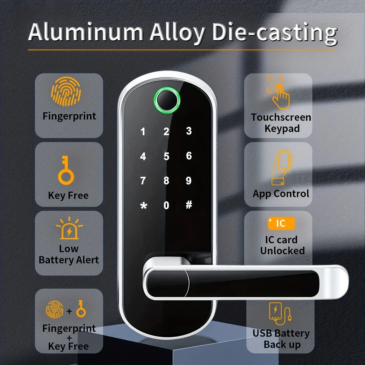 Touchscreen Keyless NFC Card Door Lock