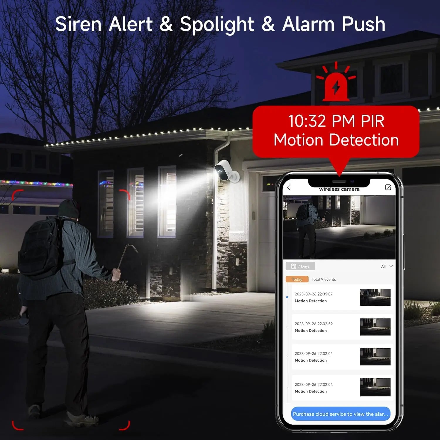 4MP Outdoor Battery-Powered Alarm Camera