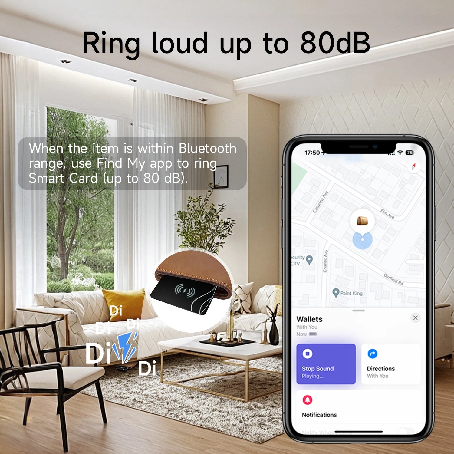 Bluetooth Wallet Tracker Card 1.8mm Thin