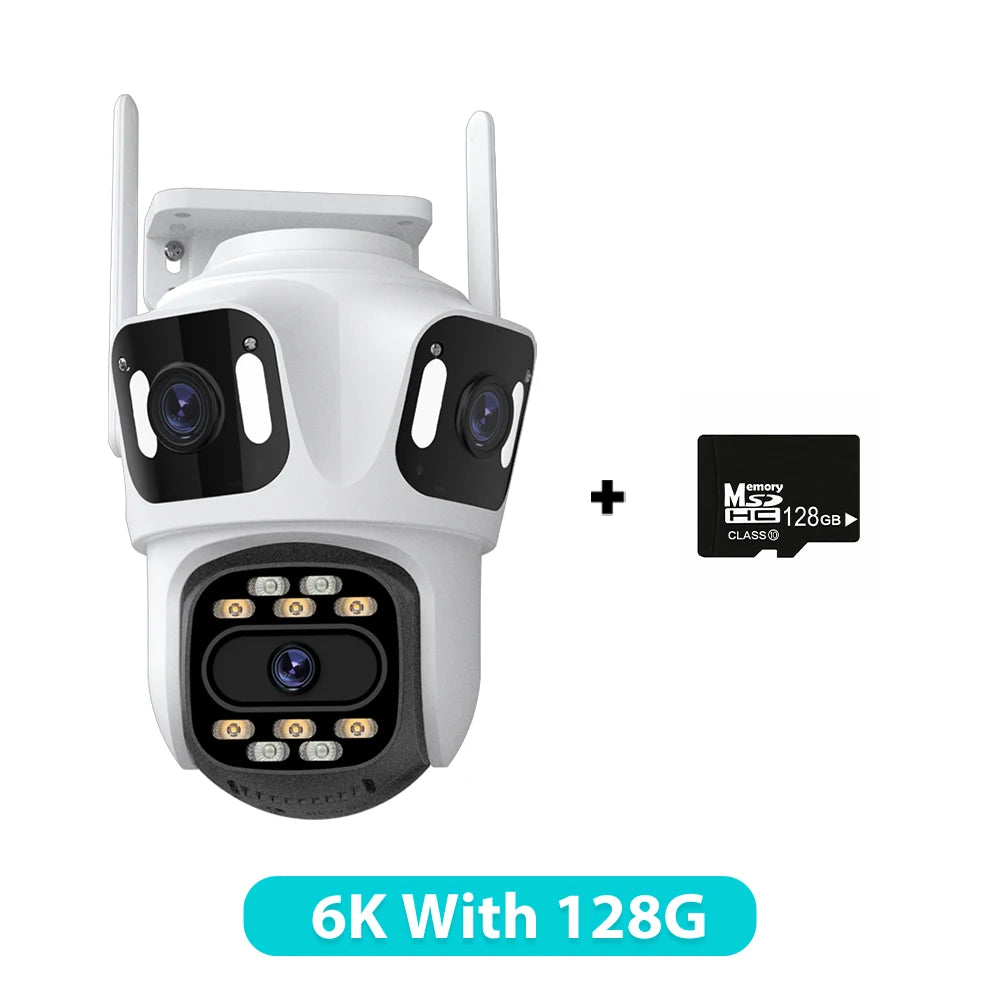 6K Three-Lens Security CCTV Camera
