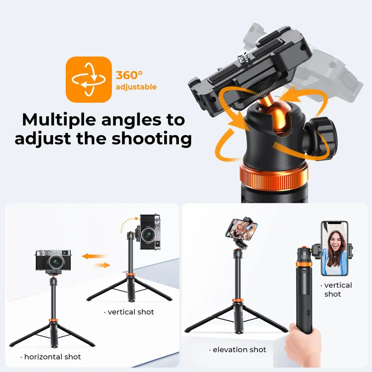 62" Phone Tripod Selfie Stick