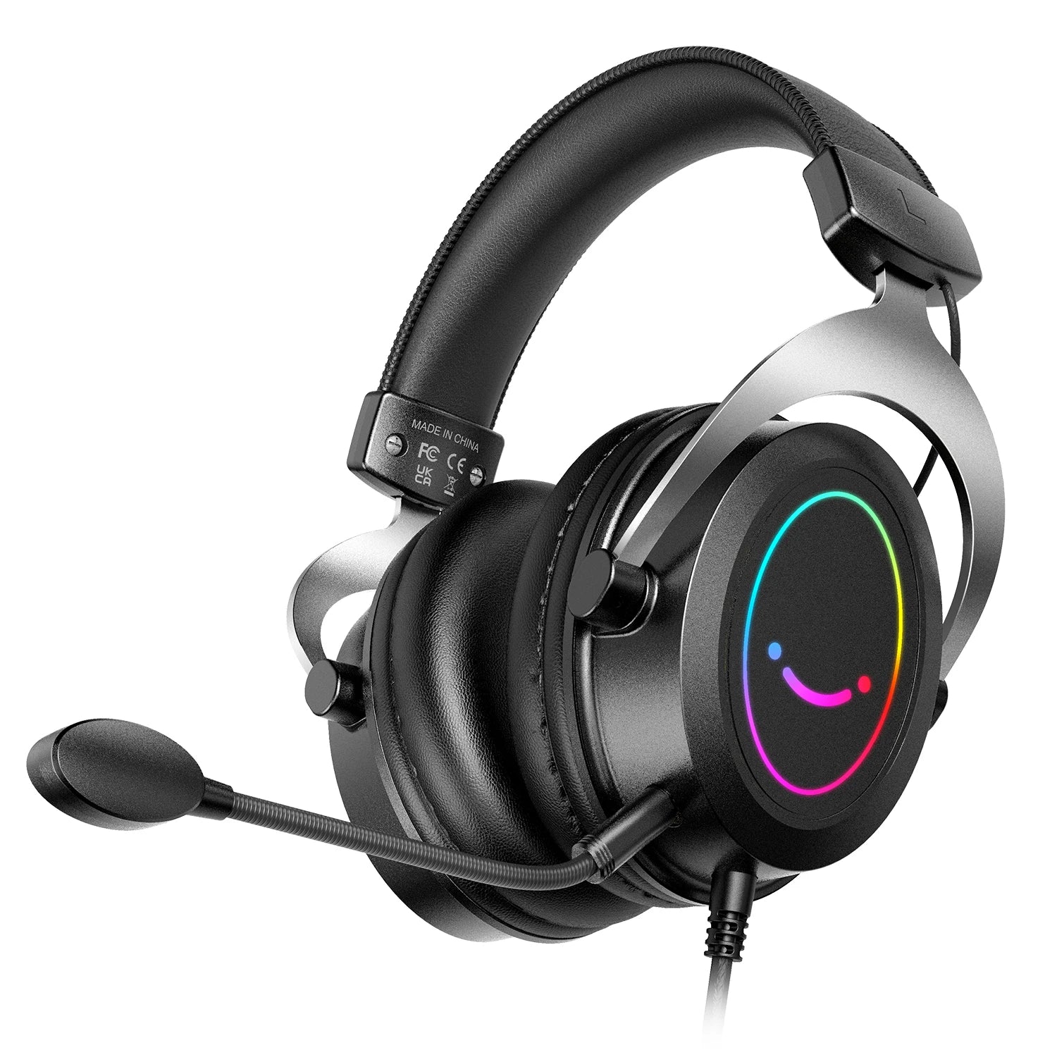 Dynamic RGB Memory Foam Headset Black
