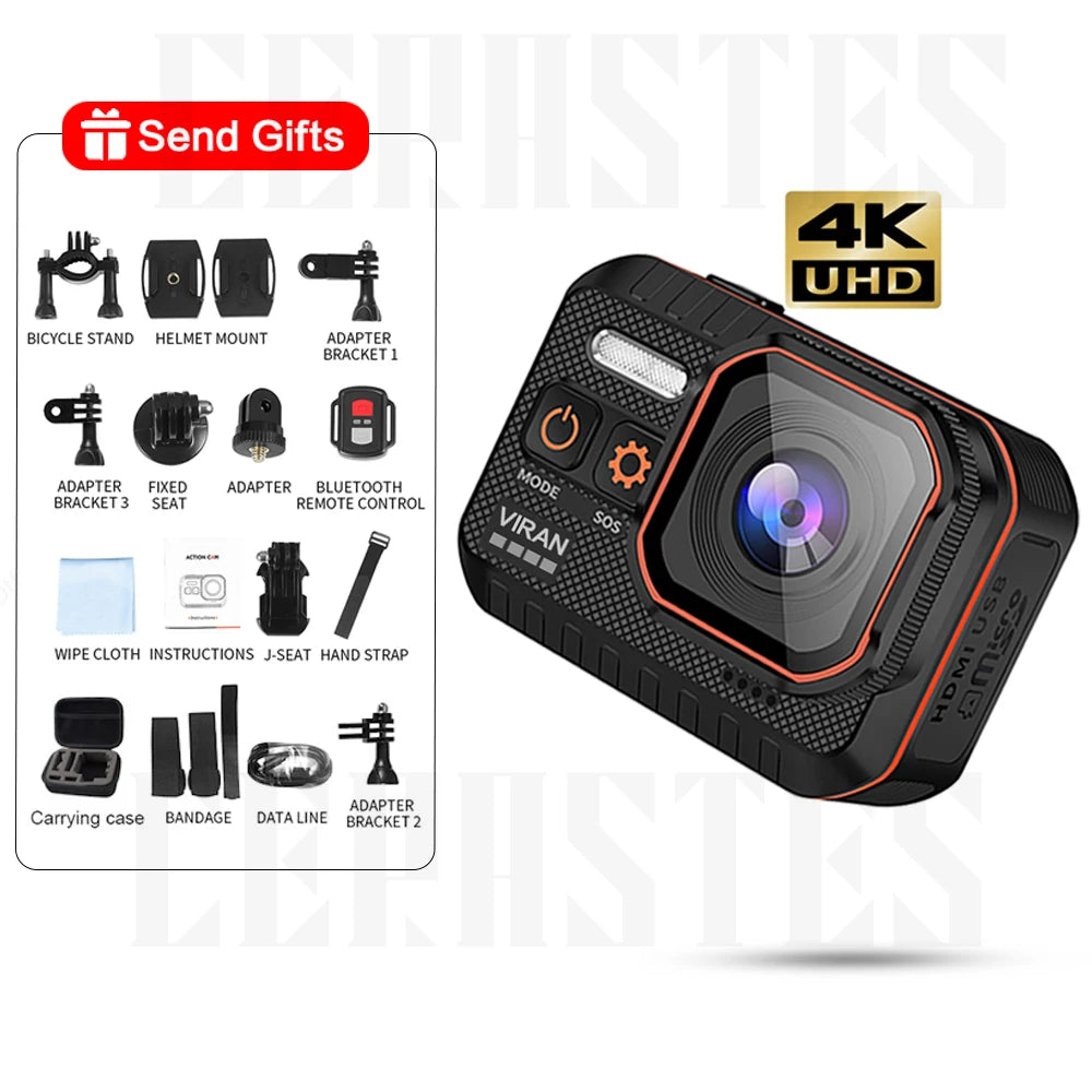 4K60FPS Waterproof Sports Action Camera
