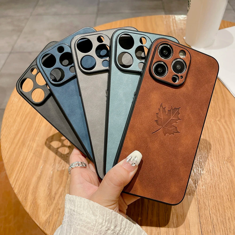 Leather Retra Case For iPhone 16
