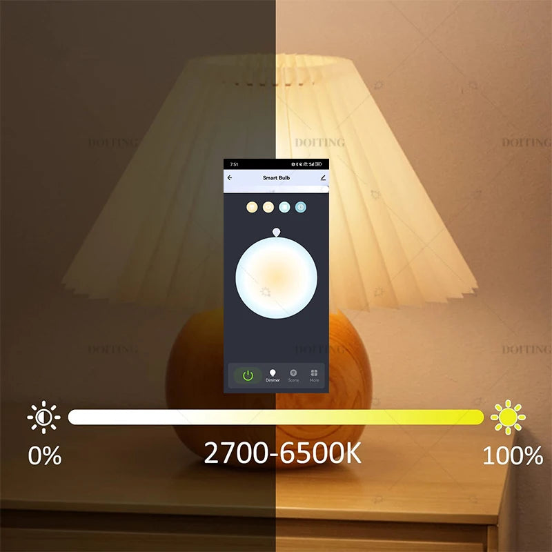 Wi-Fi Dimmable E27 Smart Bulb