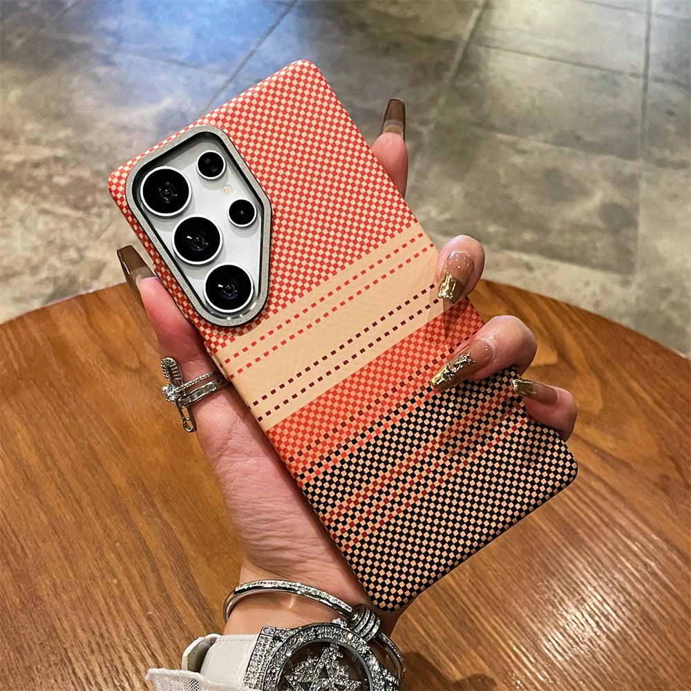 Striped Texture Colorful Phone Case for Samsung S25