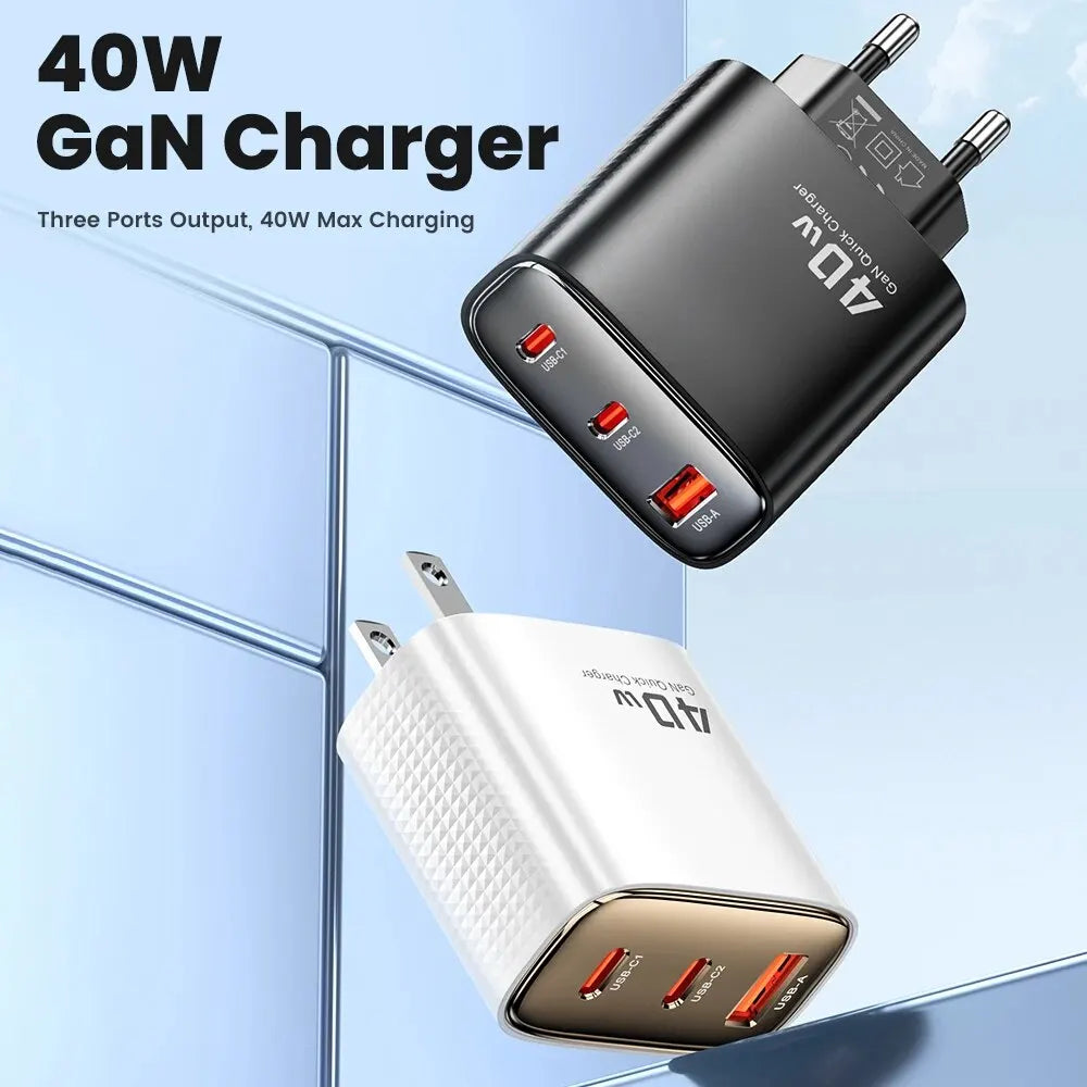 40W QC4.0 Dual USB-C Charger