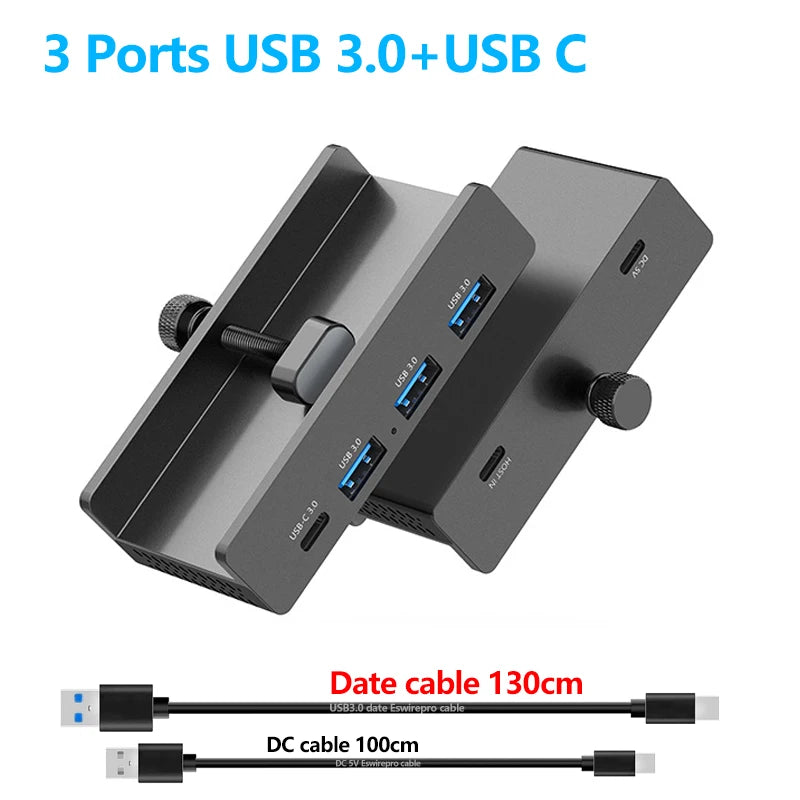 10Gbps USB 3.2 Clamp Hub Dock