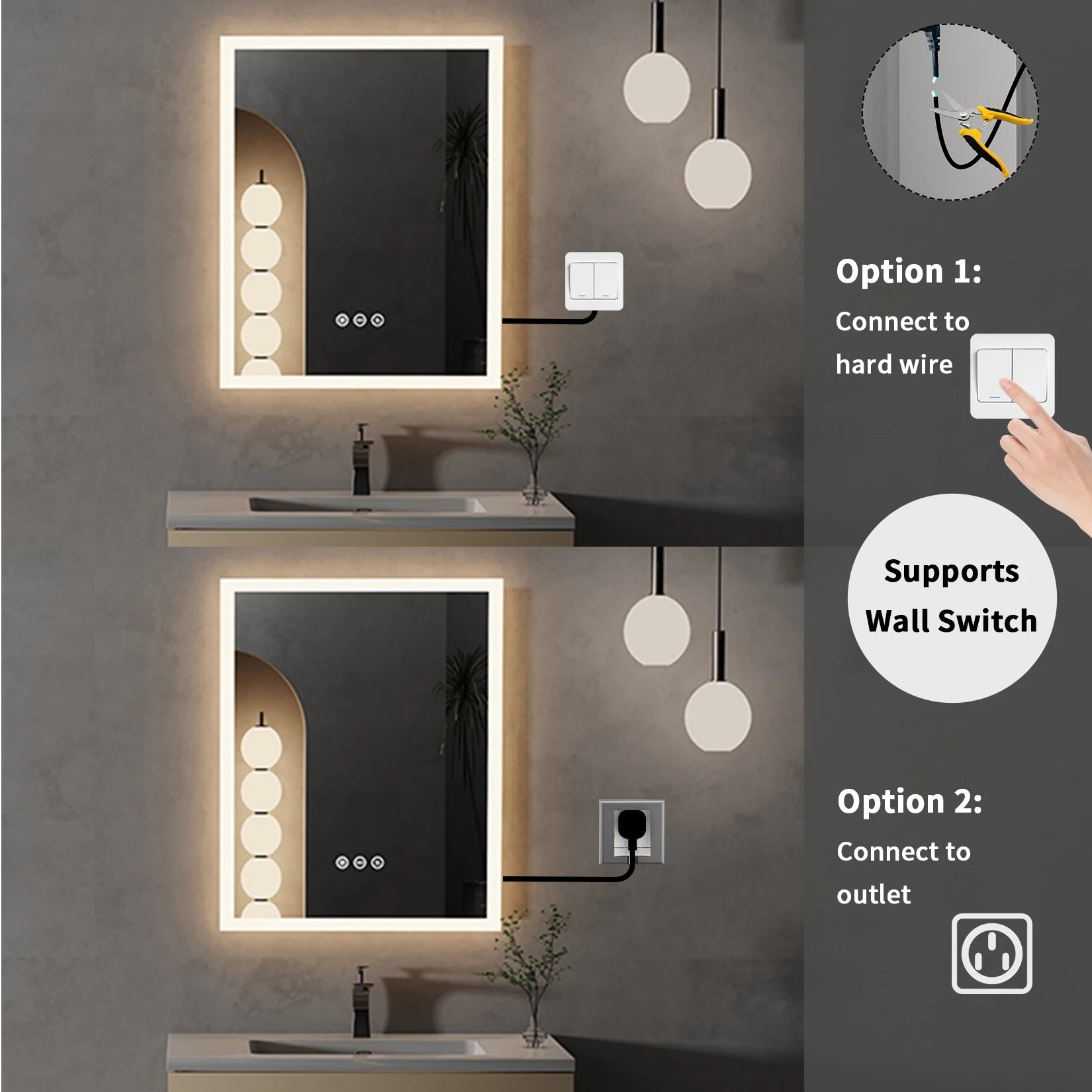 16x20 LED Anti-Fog Vanity Mirror