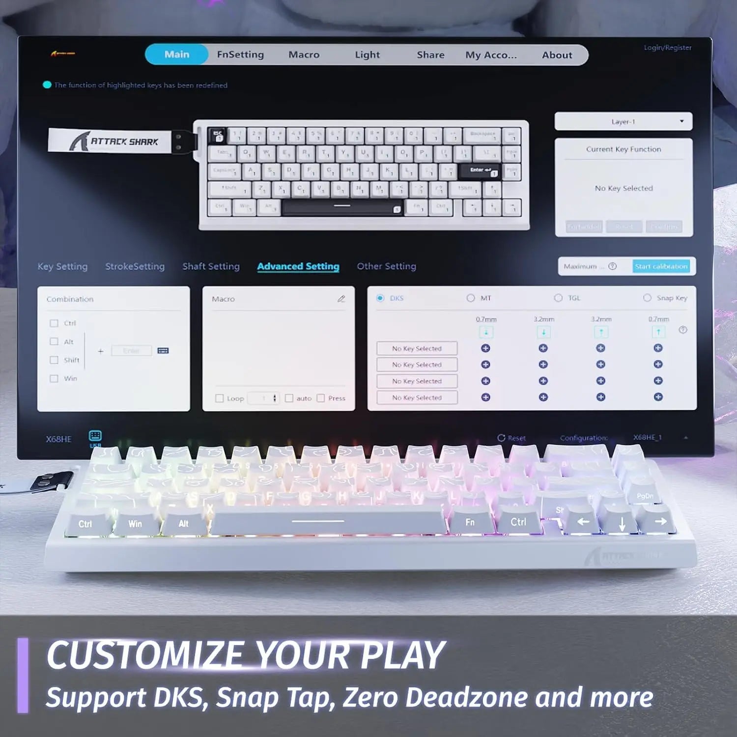 X68 HE Rapid Trigger Mechanical Gaming Keyboard