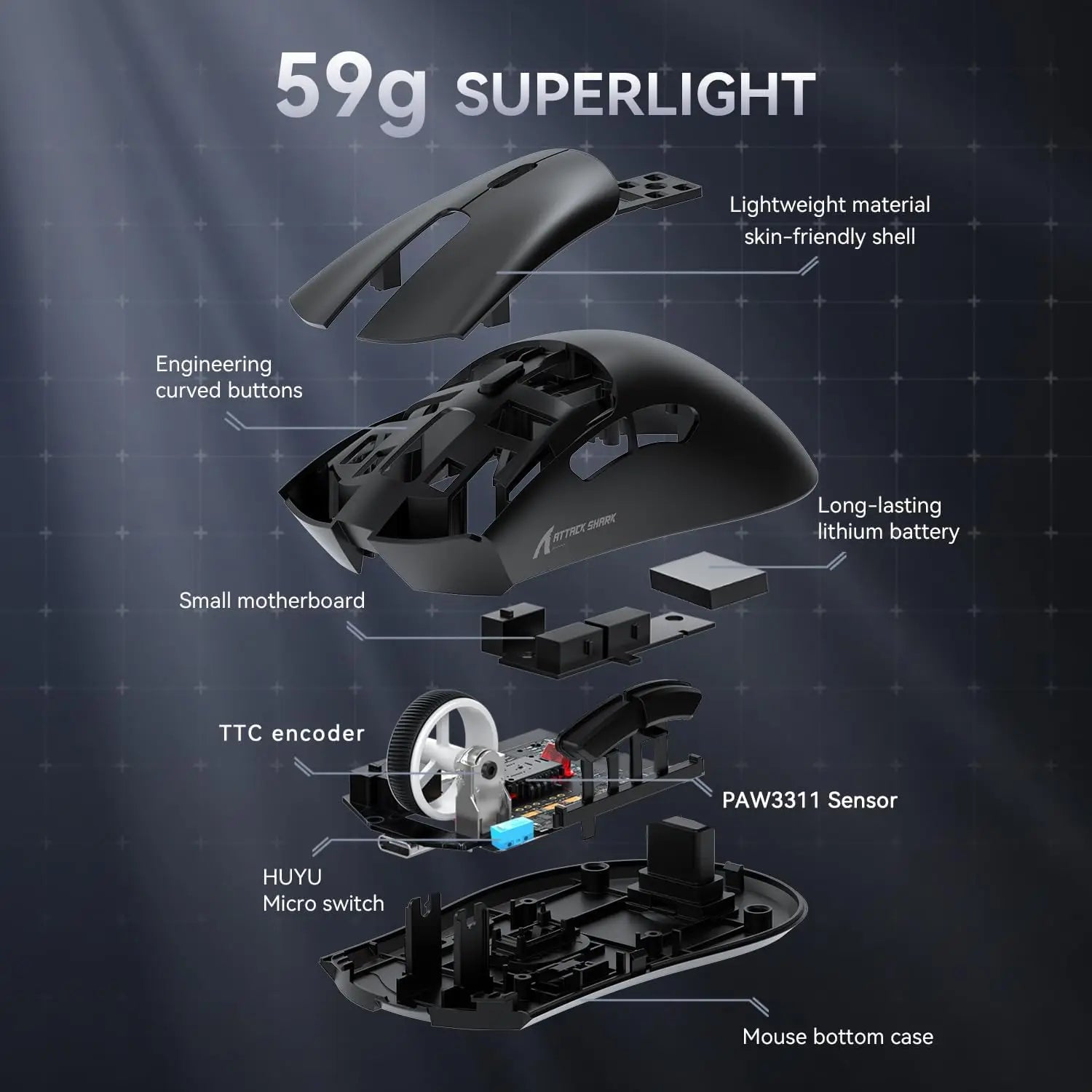Wireless 59g Gaming Mouse