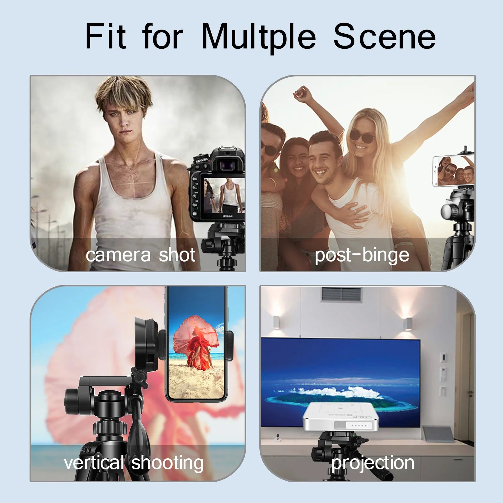 140cm Tall Aluminum Camera Tripod