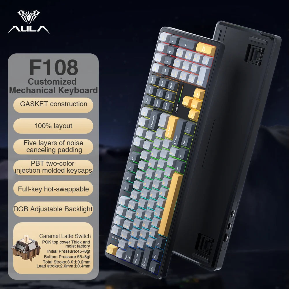Full-Size Hot-Swappable Gaming Keyboard