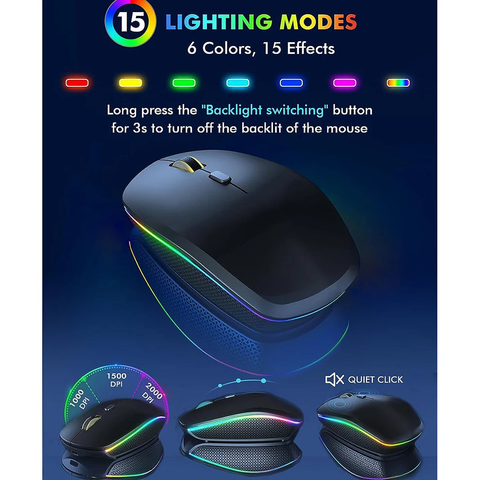 RGB Wireless Rechargeable Keyboard Combo