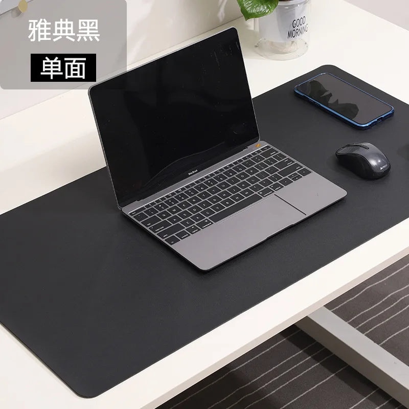 Large White PU Leather Gaming Mousepad