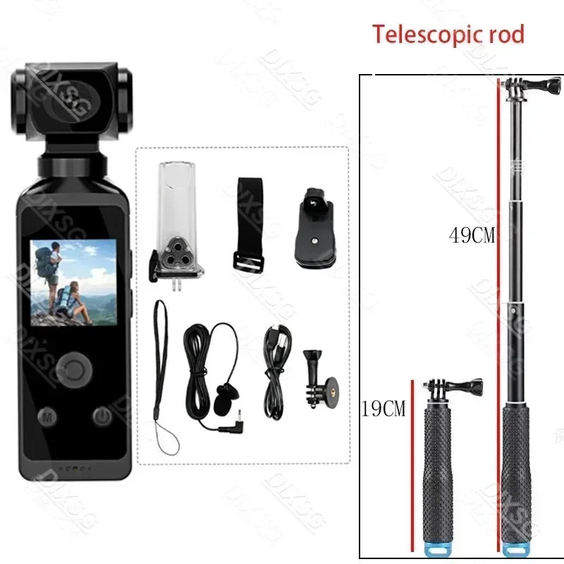 270° Rotatable 4K Pocket Action Camera