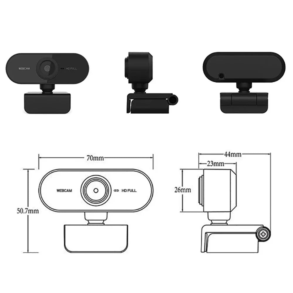 2K Multi-Resolution HD Webcam with Microphone
