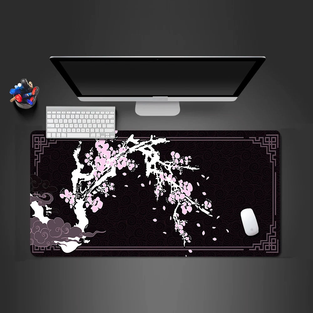 Flower Pattern Extended Desk Mat