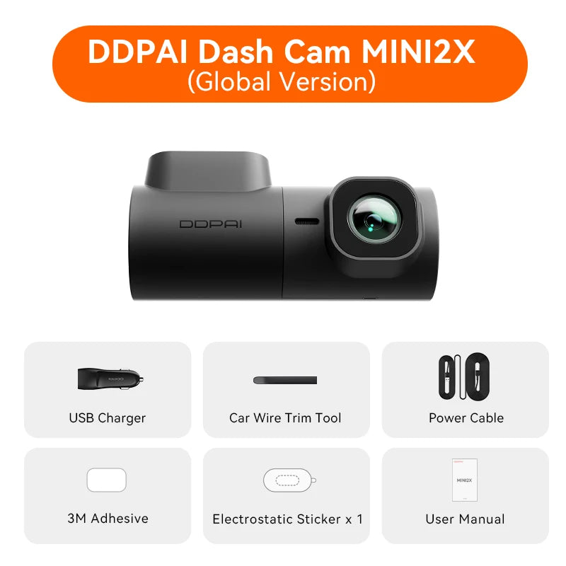 2K Mini Dash Cam with 5GHz WiFi & ADAS