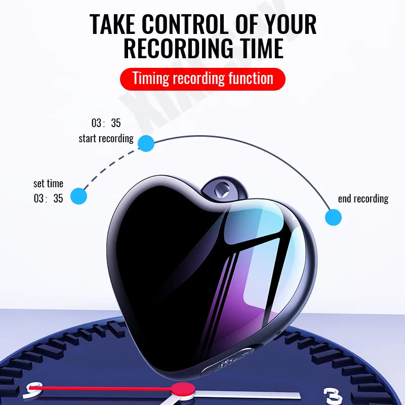 Mini Heart Voice Activated Digital Recorder