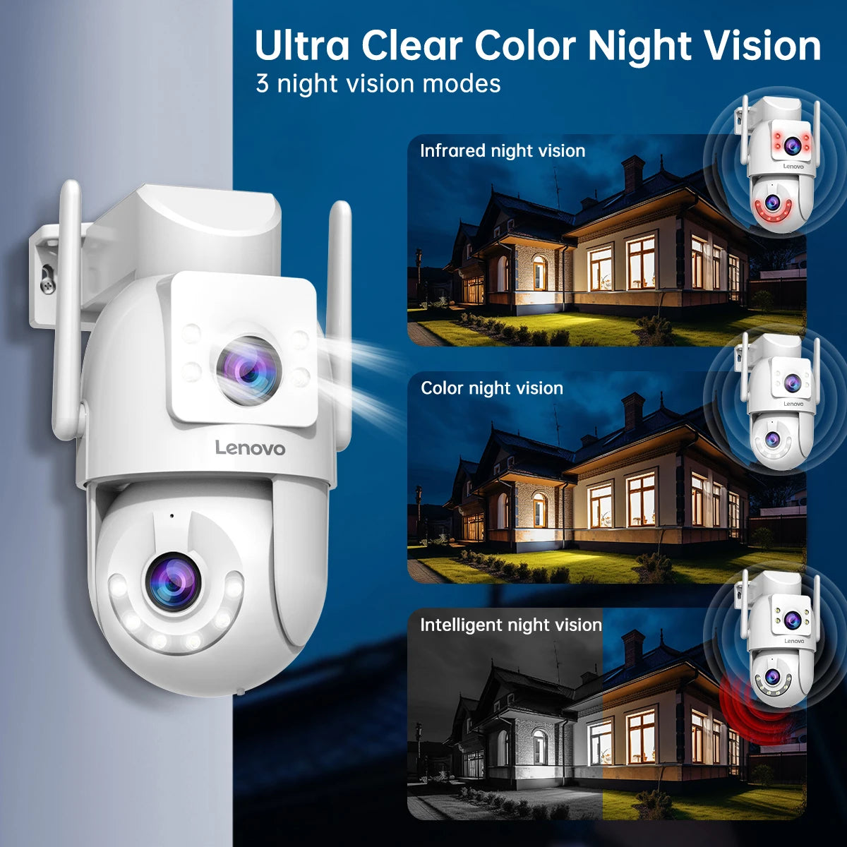 4K Dual-Lens Security CCTV Camera