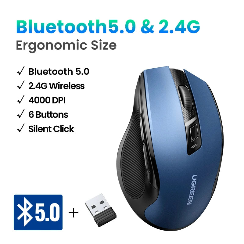 Quiet Wireless 4000DPI Mouse