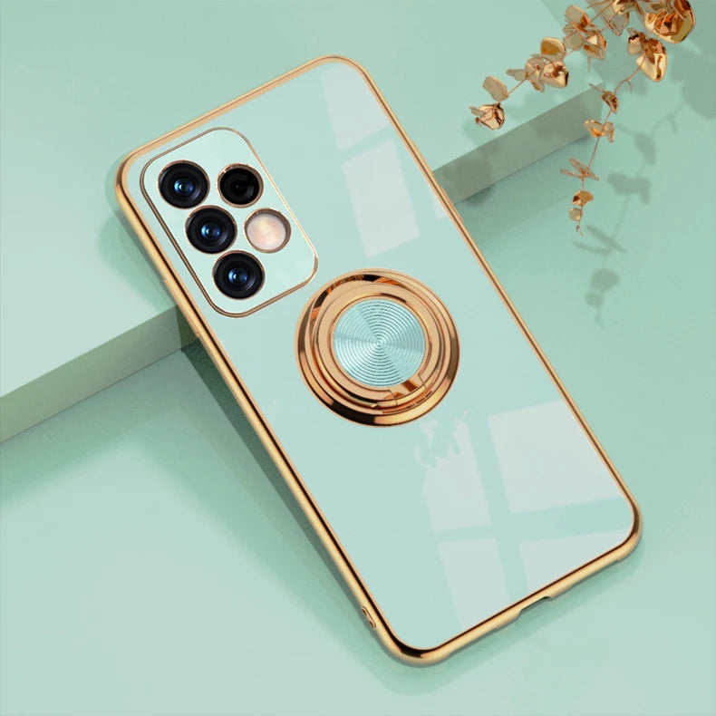 Plating Metal Ring Holder Phone Case Samsung A54 A55 5G