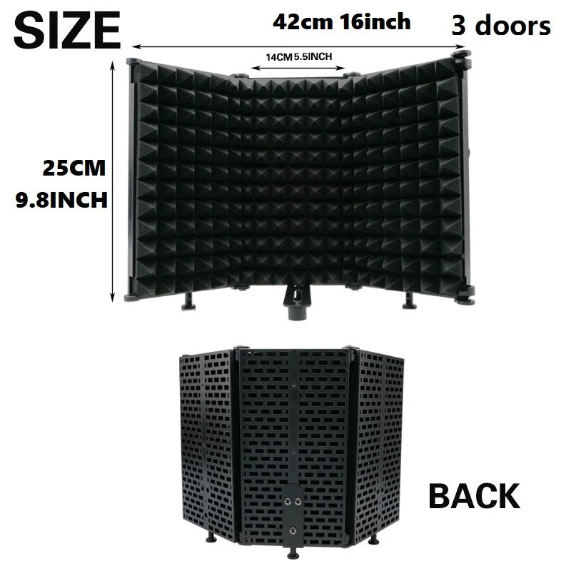 3/5 Panel Microphone Isolation Shield