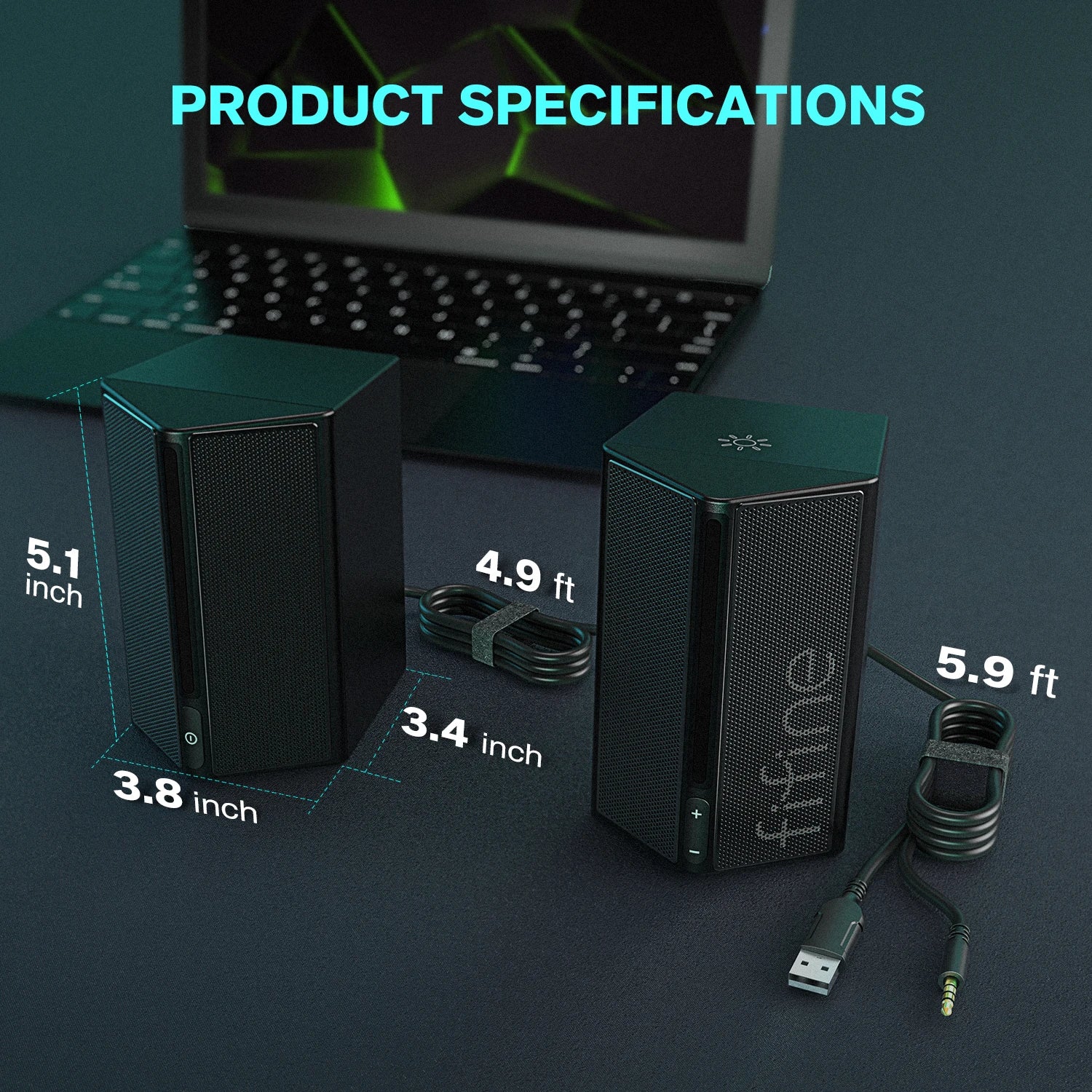 Gaming USB RGB Stereo Sound Box