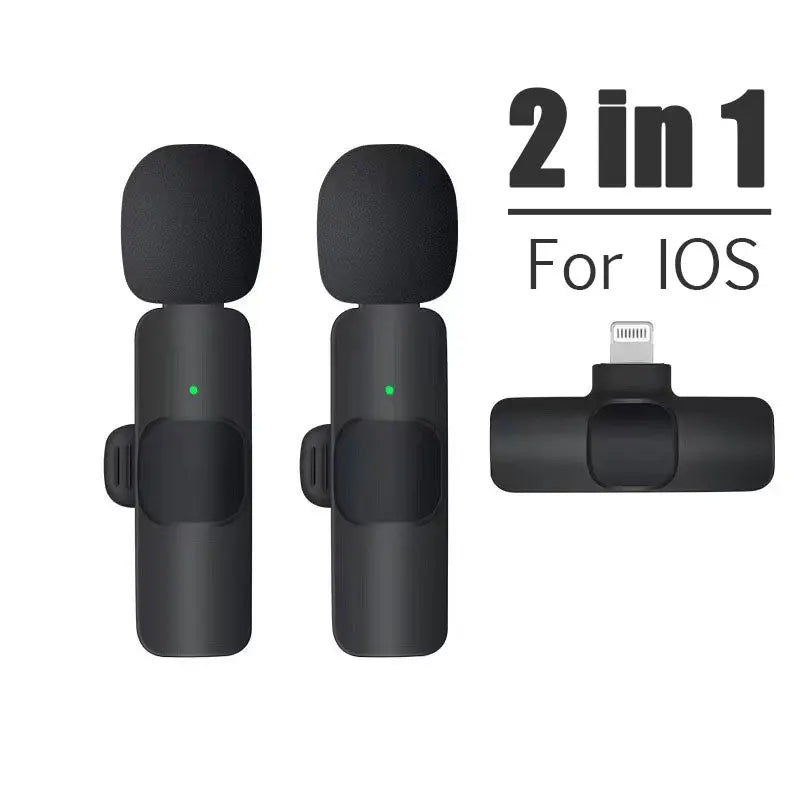 2-in-1 Portable Mini Wireless Lavalier Mic