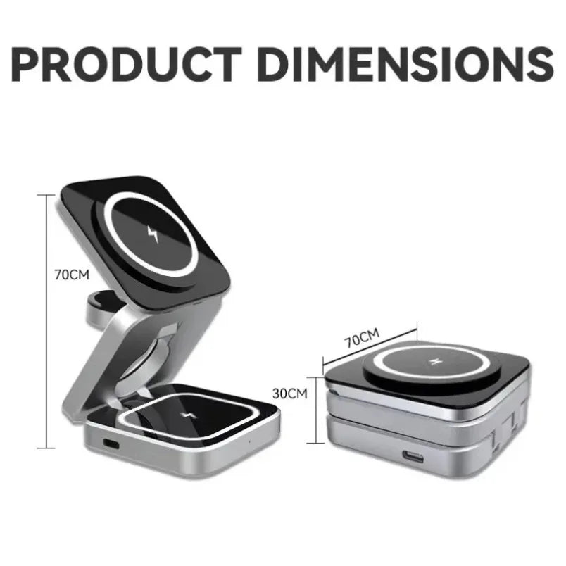 Foldable 3 In 1 Wireless Charging Station